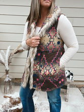 Load image into Gallery viewer, Aztec Fur Joelle Vest