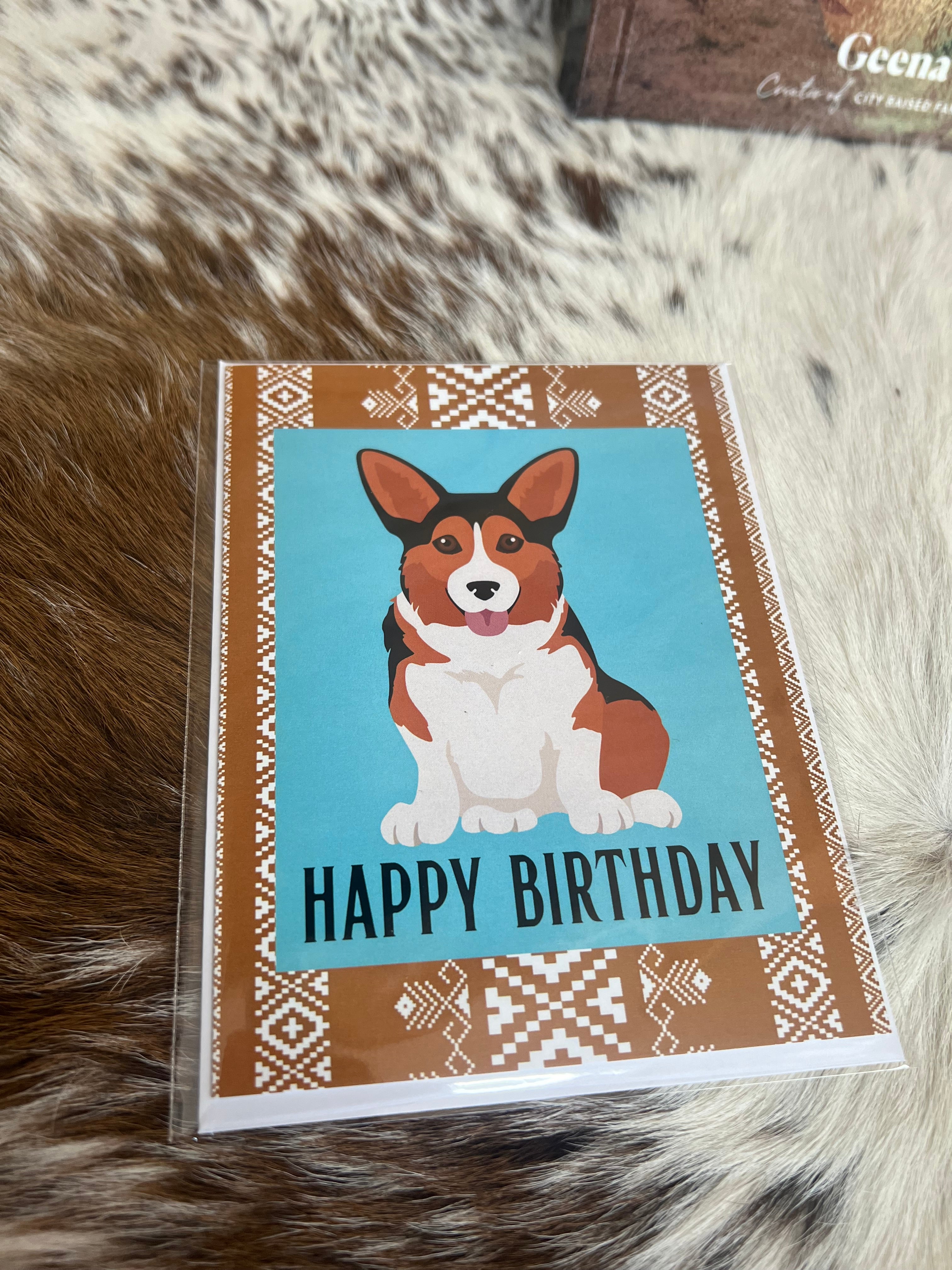 Corgi Happy Birthday Blank Card – Baileymay's Boutique Inc