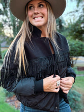 Load image into Gallery viewer, Black Fringe Jacket