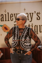 Load image into Gallery viewer, Embroidered Ribbon Tie Vest