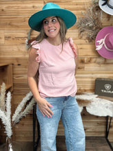 Load image into Gallery viewer, Bow Knot Flutter Sleeve Top