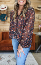 Load image into Gallery viewer, Sheer Floral Blouse
