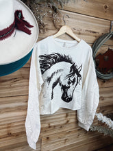Load image into Gallery viewer, Horse Crewneck Cropped