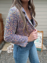 Load image into Gallery viewer, Sequin Crop Blazer