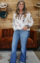 Load image into Gallery viewer, Western Printed leopard Cuff Sleeve Shirt