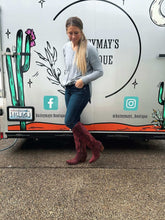 Load image into Gallery viewer, Burgundy Laramie Boot