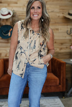 Load image into Gallery viewer, Western Ruffle Khaki Tank