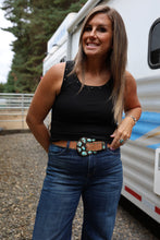Load image into Gallery viewer, Black Stud Trim Scoop Neck Tank