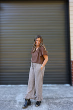 Load image into Gallery viewer, Cropped Gingham Ruffle Pant