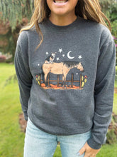 Load image into Gallery viewer, Nikki Charcoal Crewneck