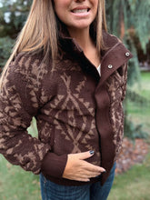 Load image into Gallery viewer, Hooey Tan Aztec Sherpa Jacket