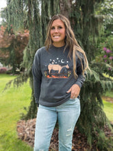 Load image into Gallery viewer, Nikki Charcoal Crewneck