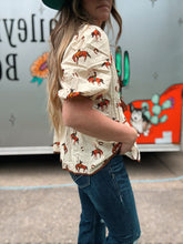 Load image into Gallery viewer, Cowboy Puff Sleeve Blouse
