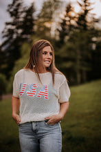 Load image into Gallery viewer, Knit American Flag Top