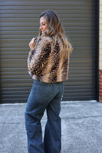 Load image into Gallery viewer, Spotted Faux Fur Cropped Jacket