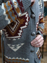 Load image into Gallery viewer, Aztec Belted Cardi
