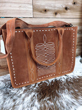 Load image into Gallery viewer, Camel Tooled Bag