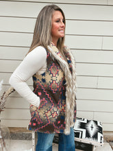 Load image into Gallery viewer, Aztec Fur Joelle Vest