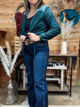 Load image into Gallery viewer, Studded Wide Leg Jean