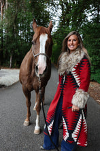 Load image into Gallery viewer, Red Southwestern Coat With Fur