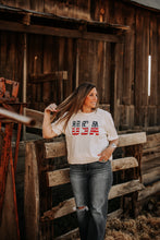 Load image into Gallery viewer, USA Flag Graphic Natural