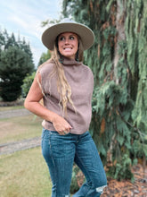 Load image into Gallery viewer, Mock Neck Short Sleeve Mocha