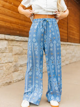 Load image into Gallery viewer, Blue Aztec Pants