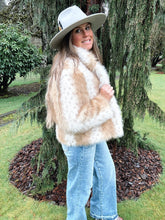 Load image into Gallery viewer, Stripe Faux Fur Jacket
