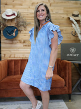 Load image into Gallery viewer, Blue Stripe Summer Dress
