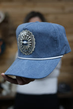 Load image into Gallery viewer, Western Denim Concho Retro Trucker hat 
