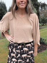 Load image into Gallery viewer, Mocha Wide Sleeve Top
