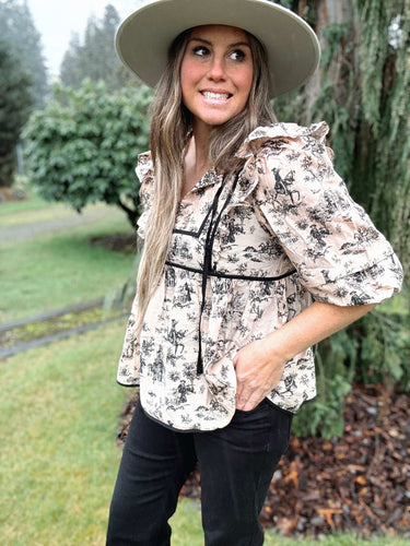 Western Babydoll Top