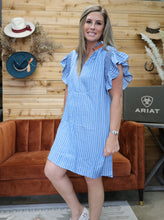 Load image into Gallery viewer, Blue Stripe Summer Dress
