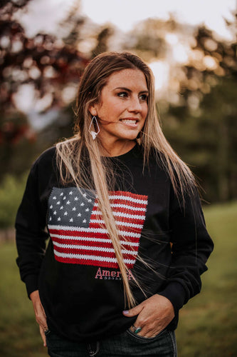 American Flag Crew Sweatshirt