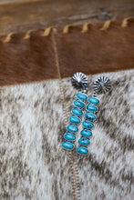 Load image into Gallery viewer, 7 Stone Turquoise Earring
