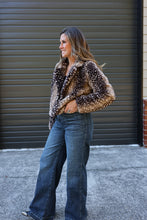 Load image into Gallery viewer, Spotted Faux Fur Cropped Jacket
