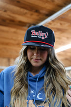 Load image into Gallery viewer, The Bailey Black Snap Back Hat
