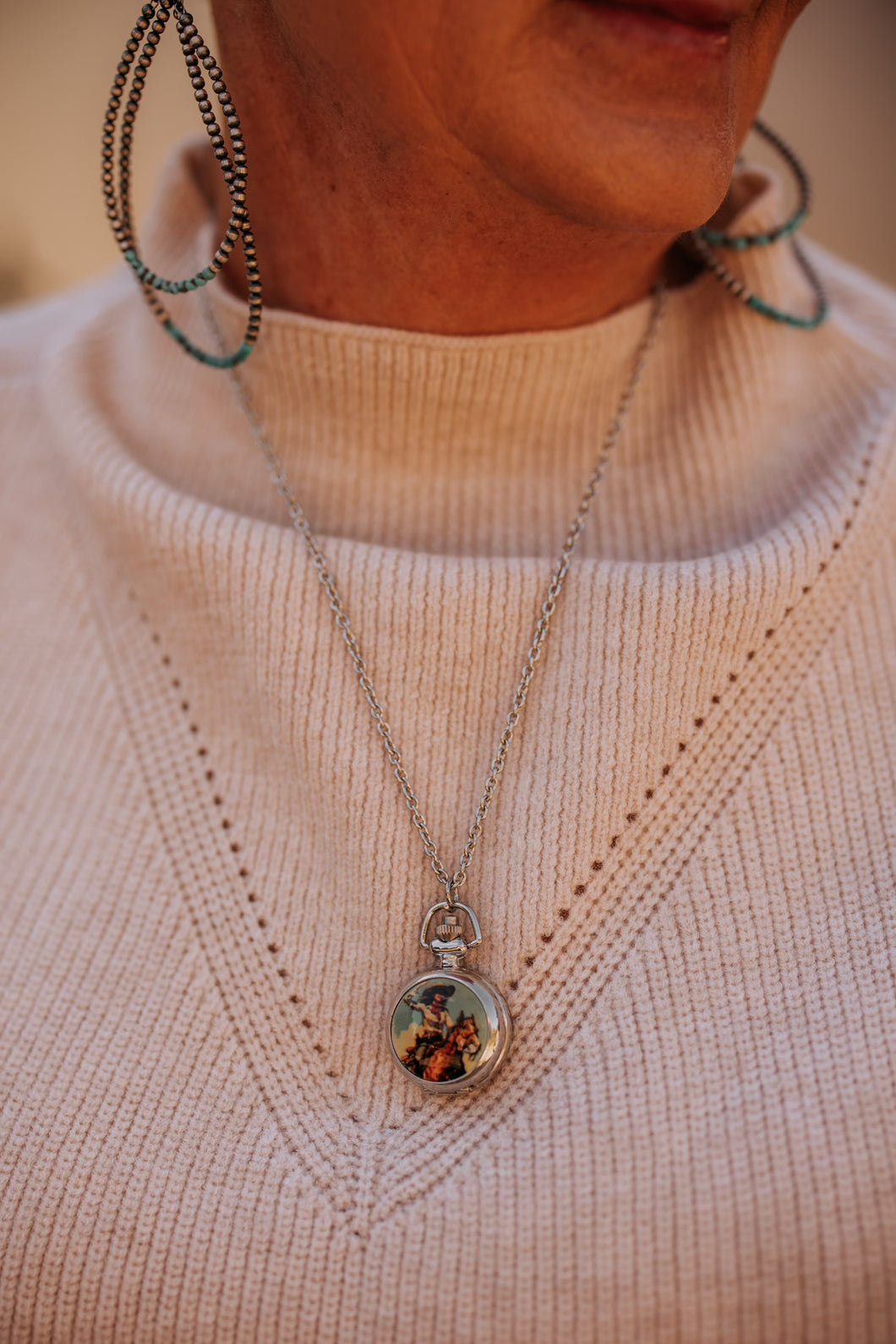 Cowgirl Pocket Locket Pendant Necklace