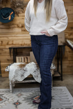 Load image into Gallery viewer, Women's high rise boot cut jean 33" inseam
