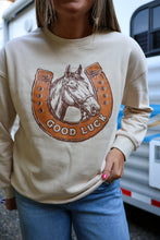 Load image into Gallery viewer, Good Luck Horse Crewneck Sweatshirt
