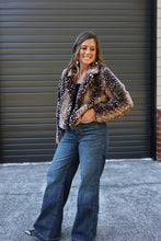 Load image into Gallery viewer, Spotted Faux Fur Cropped Jacket
