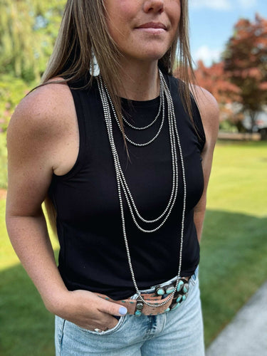 4mm Sterling Silver Navajo Pearls