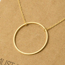 Load image into Gallery viewer, Gold Dipped Large Circle Cut Necklace Silver
