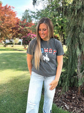 Load image into Gallery viewer, Cowboy US Flag Graphic Tee Pepper
