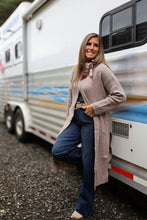 Load image into Gallery viewer, Taupe Split Front Turtleneck Sweater

