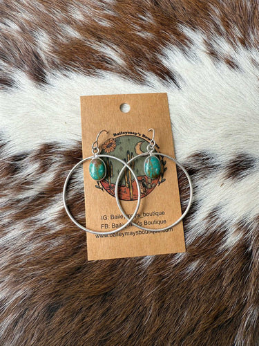 Turquoise Hoop Earring