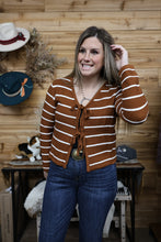 Load image into Gallery viewer, Tie Front Stripe Sweater
