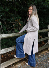 Load image into Gallery viewer, Taupe Split Front Turtleneck Sweater
