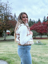 Load image into Gallery viewer, Reversible Corduroy Puffer Vest Cream
