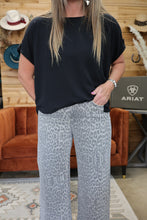 Load image into Gallery viewer, High Rise Grey Leopard Pants
